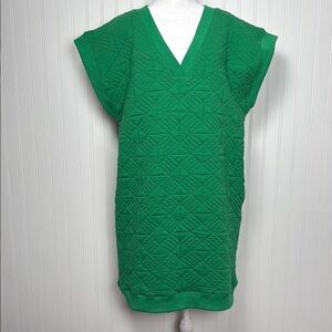 NWT Entro Vibrant Green Quilted Dress
